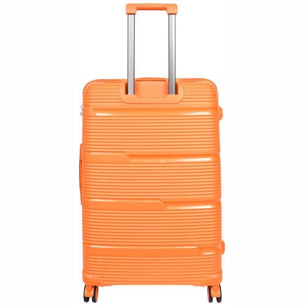 Expandable Hard Shell Luggage PP 8 Wheels Suitcases TSA Lock Travel Bags Titan Orange large-3