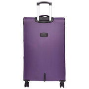 Ultra Lightweight Suitcases Expandable Soft 8 Wheel Luggage Travel Bags Cuba Purple large-2