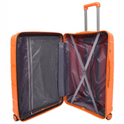 Expandable Hard Shell Luggage PP 8 Wheels Suitcases TSA Lock Travel Bags Titan Orange large-4