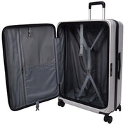 8 Wheel Luggage Expandable ABS Hard side TSA Lock Suitcases Travel Bags Voyager Silver large-4