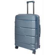 Expandable Hard Shell Luggage PP 8 Wheels Suitcases TSA Lock Travel Bags Titan Blue medium-1