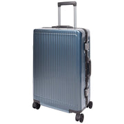 Hard side Spinner Luggage 8 Wheels Dual TSA Latch Metal Frame Suitcases Metatron Blue medium-1