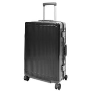 Hard side Spinner Luggage 8 Wheels Dual TSA Latch Metal Frame Suitcases Metatron Black medium-1