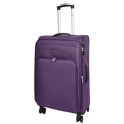 Ultra Lightweight Suitcases Expandable Soft 8 Wheel Luggage Travel Bags Cuba Purple medium-1