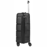 Expandable Hard Shell Luggage PP 8 Wheels Suitcases TSA Lock Travel Bags Titan Black medium-3