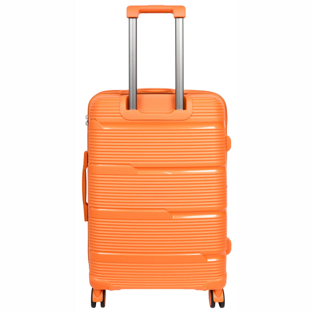 Expandable Hard Shell Luggage PP 8 Wheels Suitcases TSA Lock Travel Bags Titan Orange medium-3