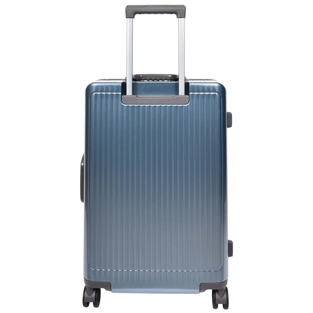 Hard side Spinner Luggage 8 Wheels Dual TSA Latch Metal Frame Suitcases Metatron Blue medium-3