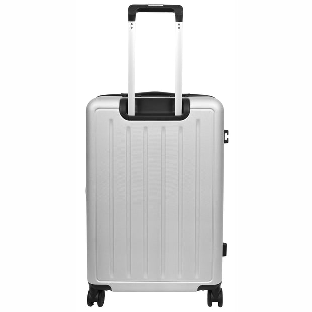 8 Wheel Luggage Expandable ABS Hard side TSA Lock Suitcases Travel Bags Voyager Silver medium-2