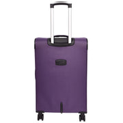 Ultra Lightweight Suitcases Expandable Soft 8 Wheel Luggage Travel Bags Cuba Purple medium-2