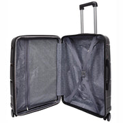 Expandable Hard Shell Luggage PP 8 Wheels Suitcases TSA Lock Travel Bags Titan Black medium-4