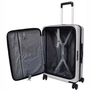 8 Wheel Luggage Expandable ABS Hard side TSA Lock Suitcases Travel Bags Voyager Silver medium-4