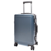 Hard side Spinner Luggage 8 Wheels Dual TSA Latch Metal Frame Suitcases Metatron Blue small-1