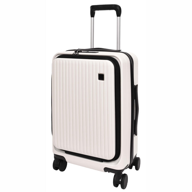 8 Wheel Luggage Expandable ABS Hard side TSA Lock Suitcases Travel Bags Voyager White small-1