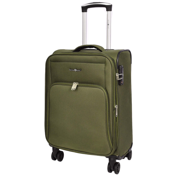 Ultra Lightweight Suitcases Expandable Soft 8 Wheel Luggage Travel Bags Cuba Khaki cabin-1