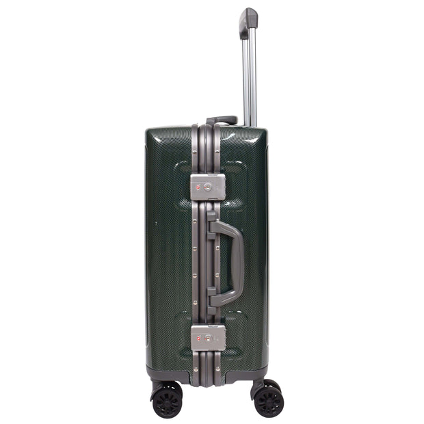 Hard side Spinner Luggage 8 Wheels Dual TSA Latch Metal Frame Suitcases Metatron Green small-2