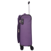 Ultra Lightweight Suitcases Expandable Soft 8 Wheel Luggage Travel Bags Cuba Purple cabin-2