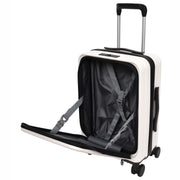 8 Wheel Luggage Expandable ABS Hard side TSA Lock Suitcases Travel Bags Voyager White small-3