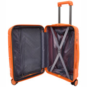 Expandable Hard Shell Luggage PP 8 Wheels Suitcases TSA Lock Travel Bags Titan Orange small-3