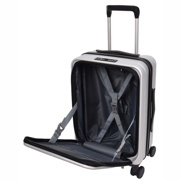 8 Wheel Luggage Expandable ABS Hard side TSA Lock Suitcases Travel Bags Voyager Silver small-3