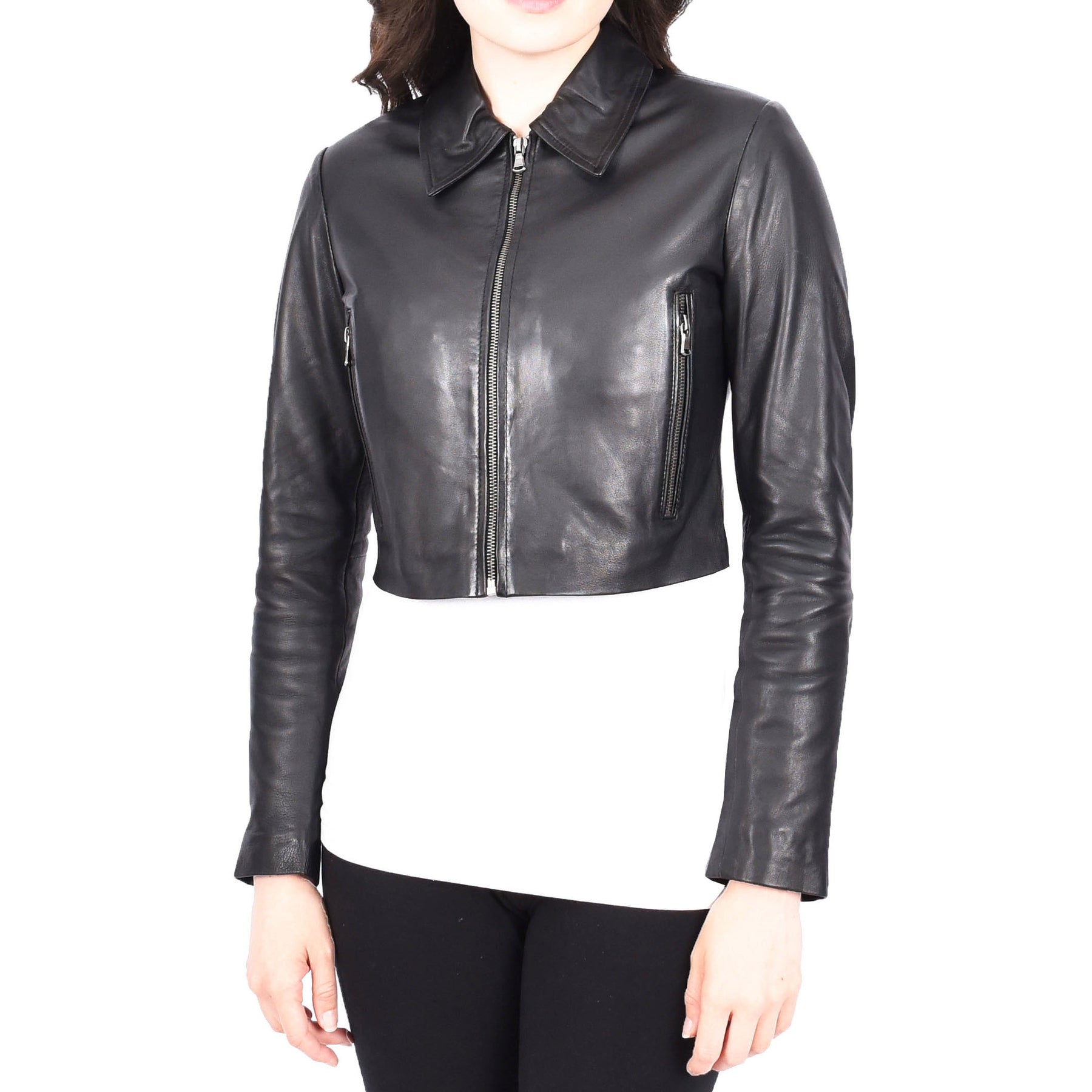 Leather bolero jacket hotsell