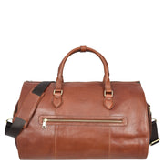 Genuine Leather 2-in-1 Holdall Suit Carrier Travel Duffle Bag AL49 Tan