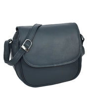 Womens Real Leather Small Crossbody Bag Multi Pockets Organiser Everyday Handbag Madelyn Navy-1