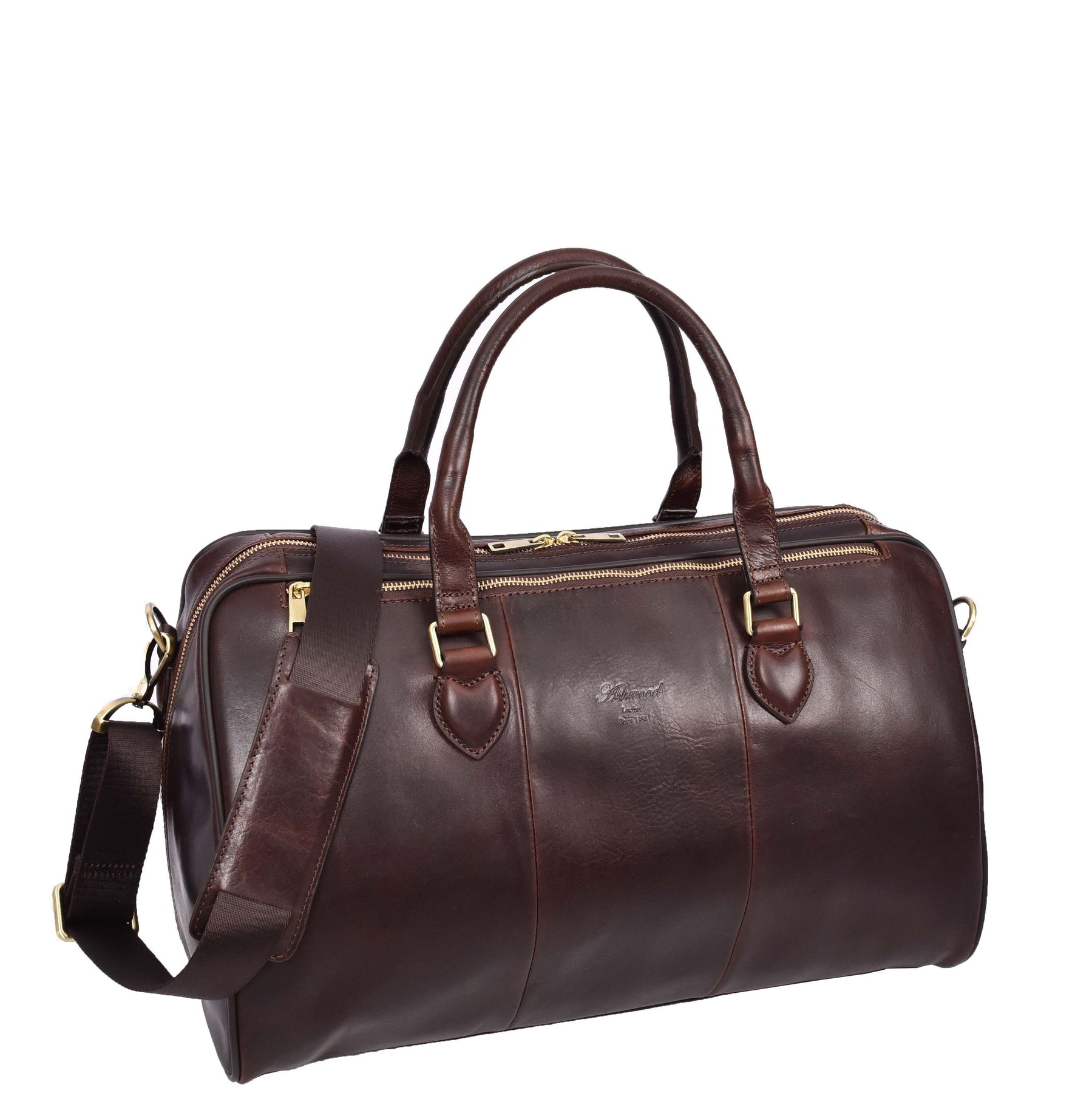 Leather sports holdall sale