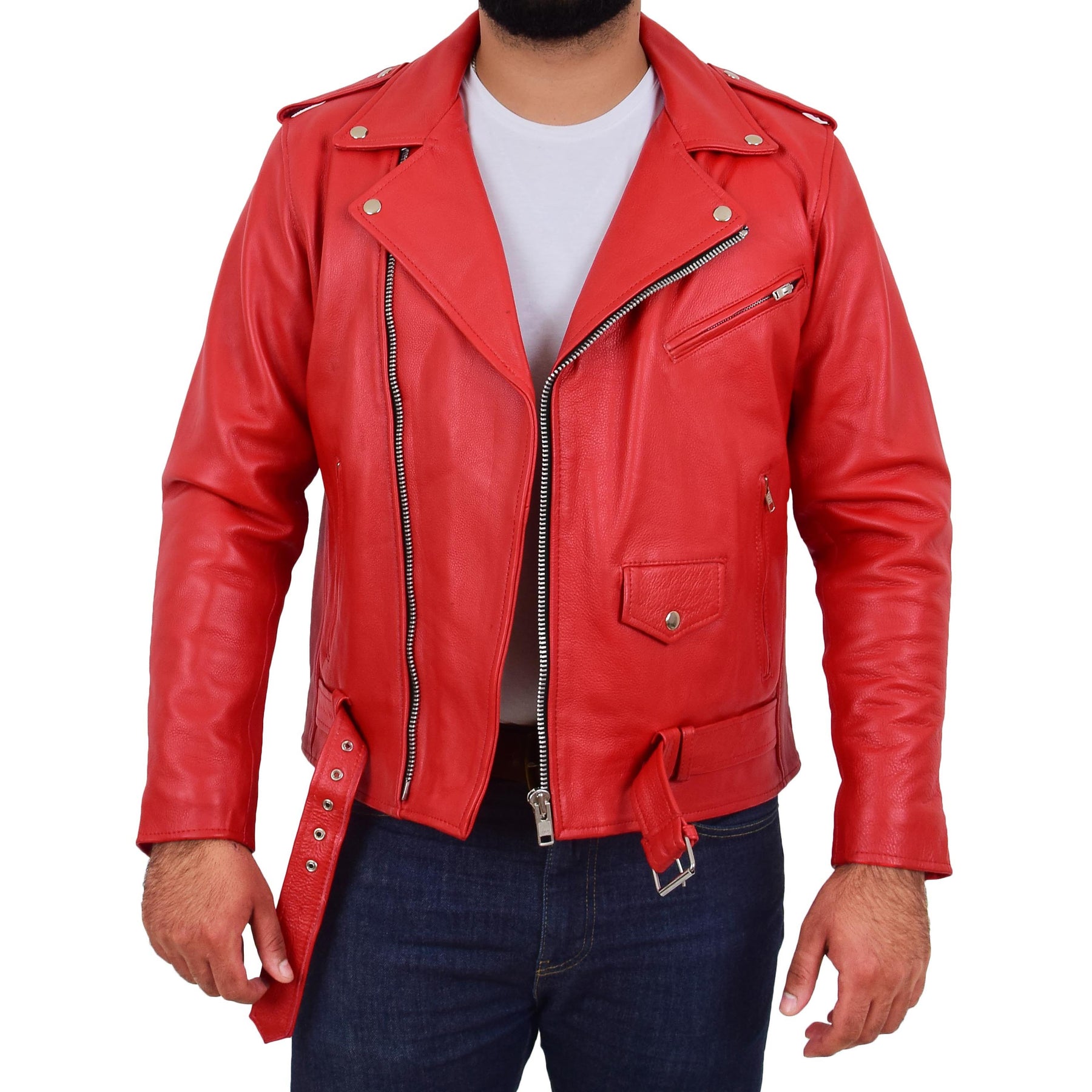 Rock leather hot sale jacket mens