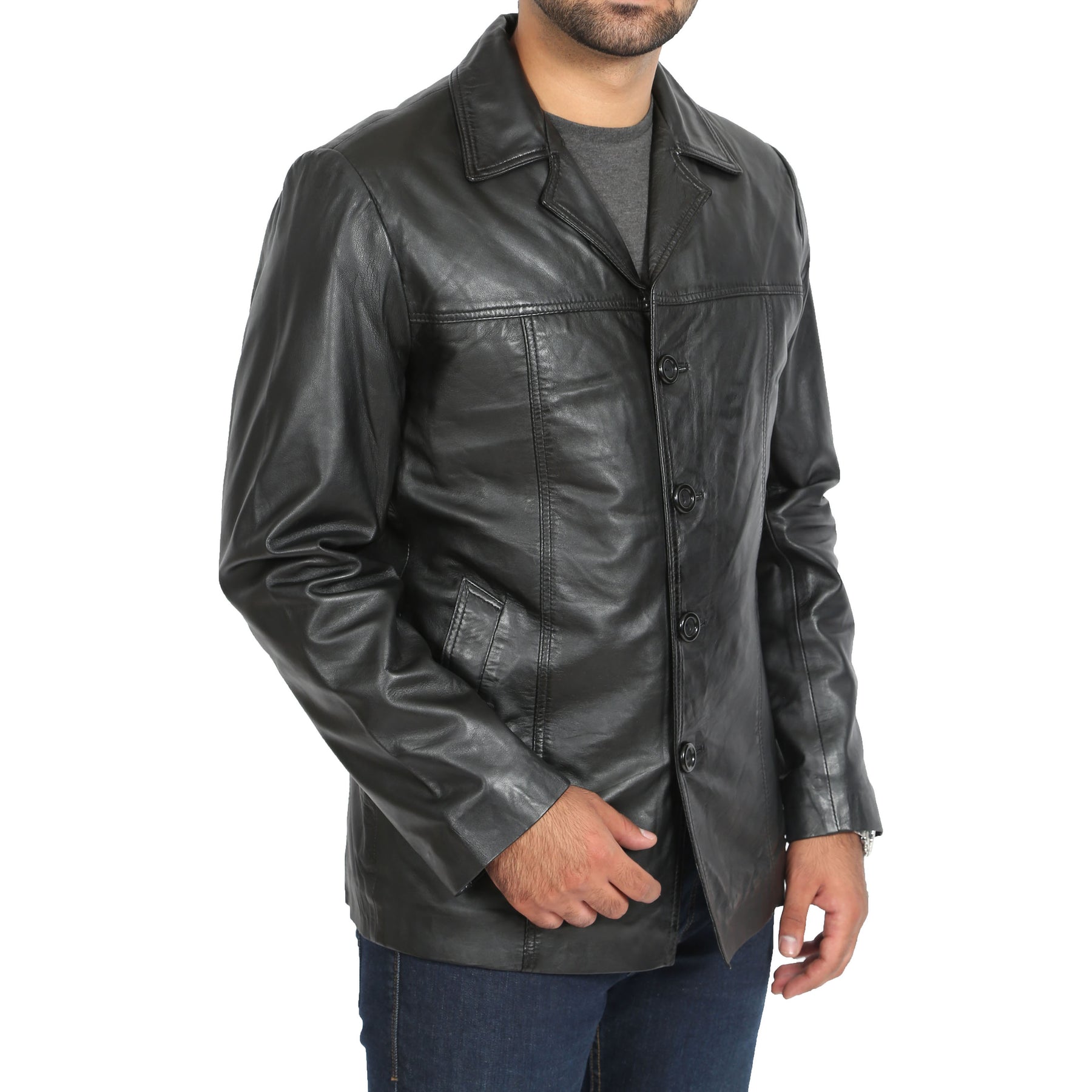 British Duffle Mens Reefer Jacket - Black Bdmblk002 - XL : Amazon.in:  Clothing & Accessories