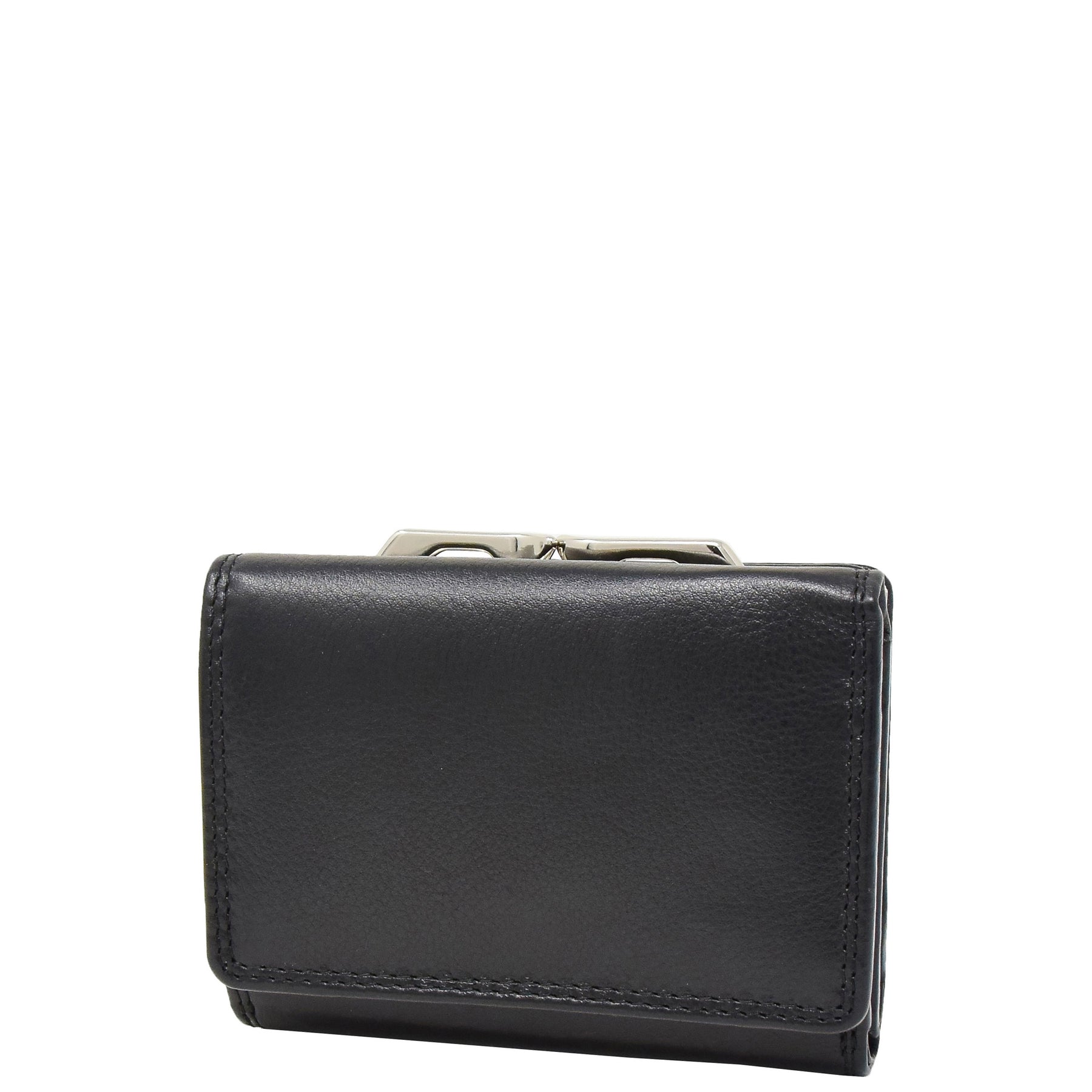 Womens Leather Purse Trifold Metal Clasp Wallet | A1 Fashion Goods