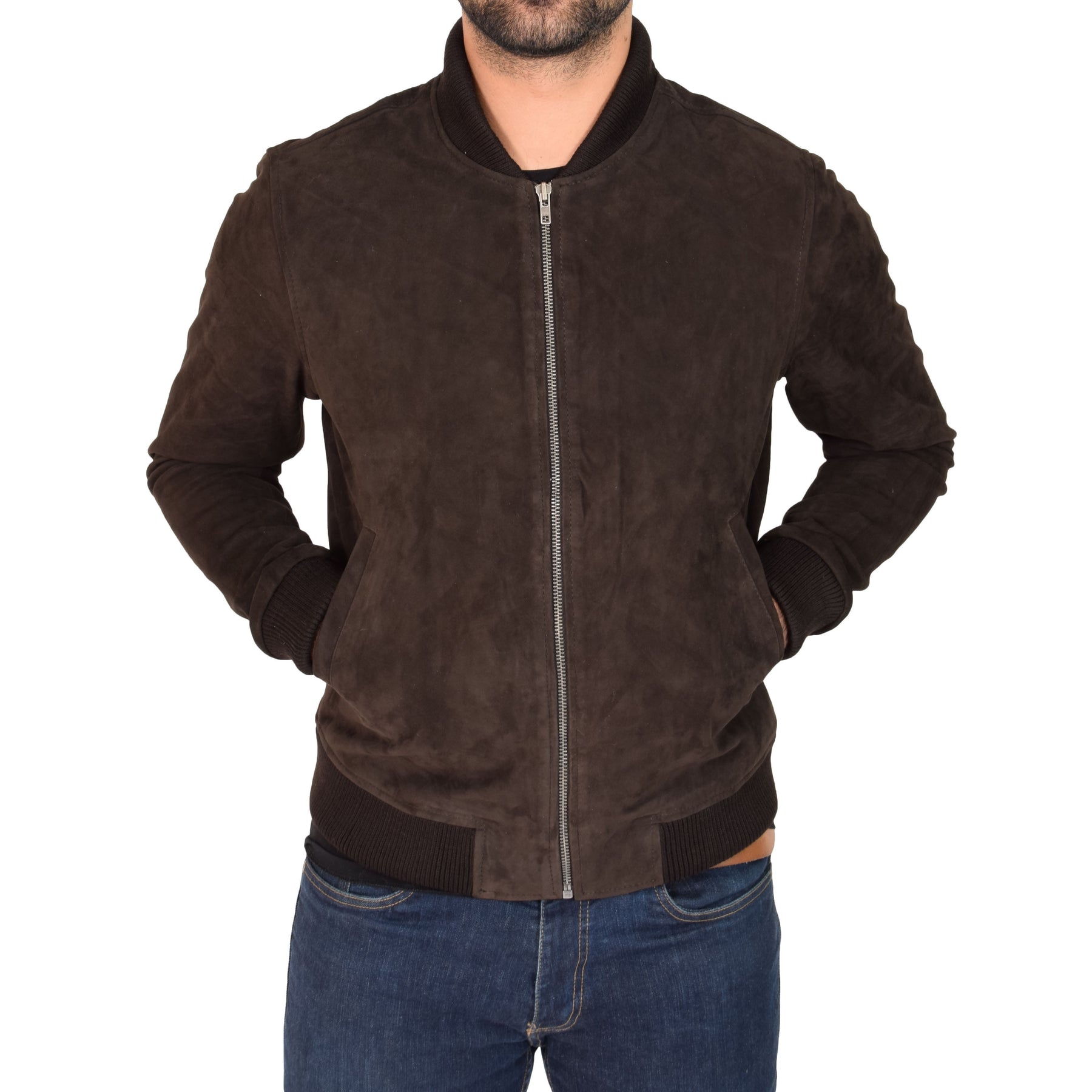 Mens suede outlet baseball jacket