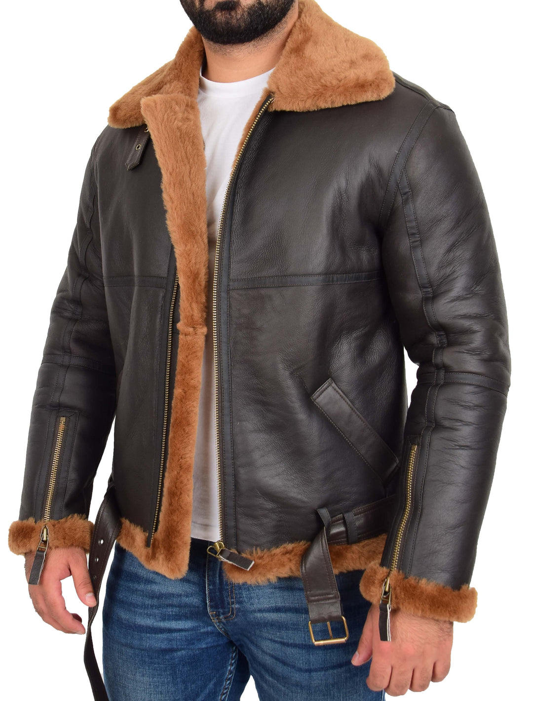 Raf sheepskin bomber jacket hotsell