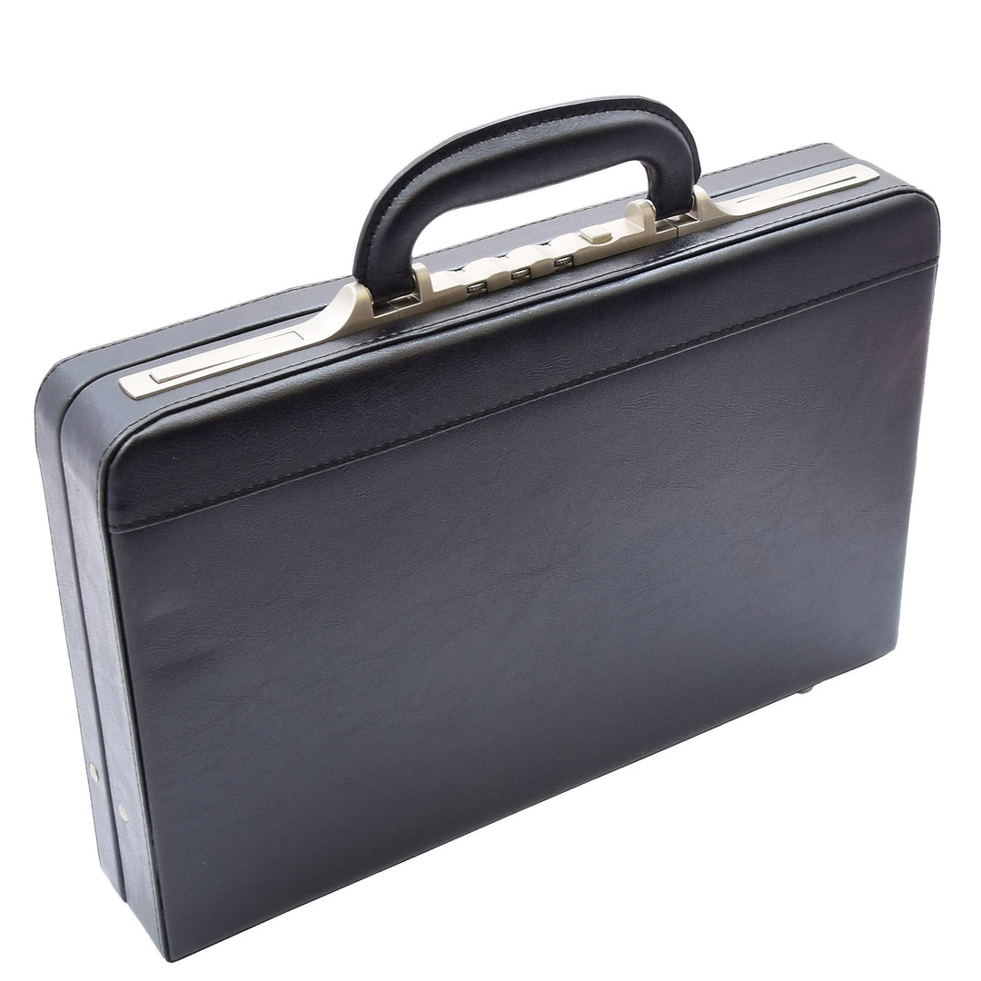 Classic Attache Case Leather Look Briefcase Small Size A1 Fashion Goods